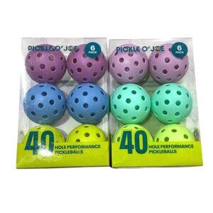 Pickle O'Joe 6pk Balls Pickleballs(2-pack bundle)